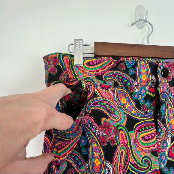 Vintage Attyre Colorful Boho Paisley Hi-Rise Pants in Women's size 10 - Picture 5 of 13